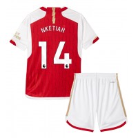 Camiseta Arsenal Eddie Nketiah #14 Primera Equipación Replica 2023-24 para niños mangas cortas (+ Pantalones cortos)